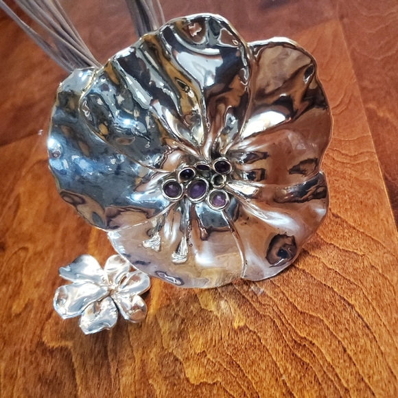 E&L Jewelry El Silver Amethyst Necklacering Poshmark